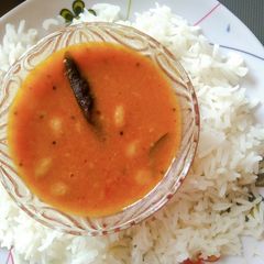 A picture of Gujarati dal chawal.