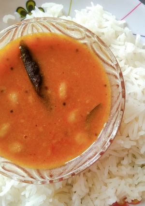 A picture of Gujarati dal chawal.