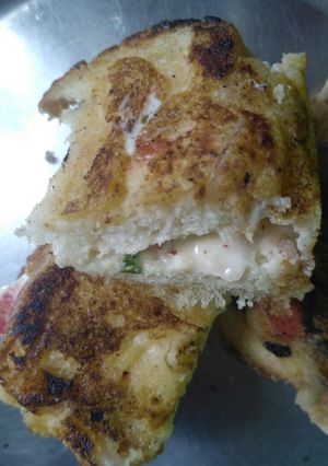 A picture of Bread pizza.