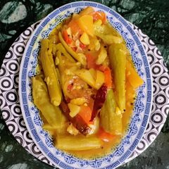 A picture of Turai (Ridge gourd) Mixed Subzi.