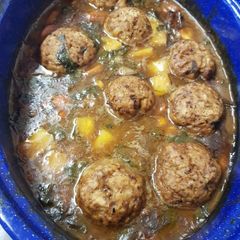 A picture of My Beef Stew with beef Dumplings.