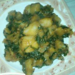 A picture of Yam and ugwu.