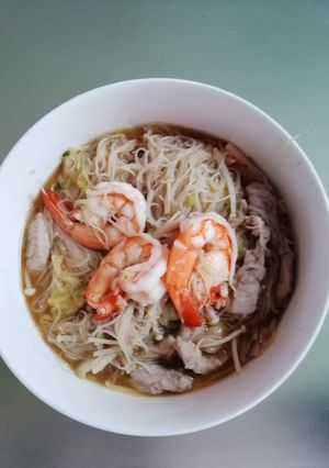 รูปของ เส้นหมี่ชาบูน้ำดำกุ้ง, หมูหมัก​