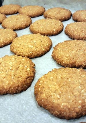 Cukormentes mogyoróvajas zabkeksz (IR-barát) recept fotója