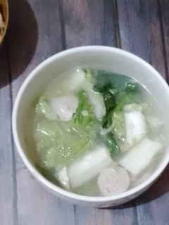 Foto resep Sayur bening sawi dan baso
