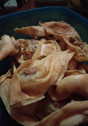 Foto resep Pangsit ayam udang jamur simple #antiribet