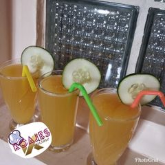 A picture of Carrot, cucumber pineapple drink.