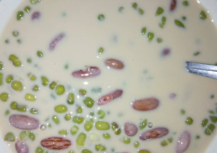 Cara Gampang Membuat Es kacang hijau rasa moka Anti Gagal