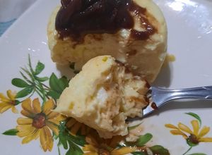 Una foto de Flan individual de huevo al microondas en 4´