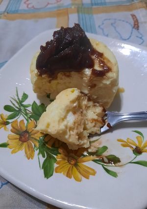 Una foto de Flan individual de huevo al microondas en 4´