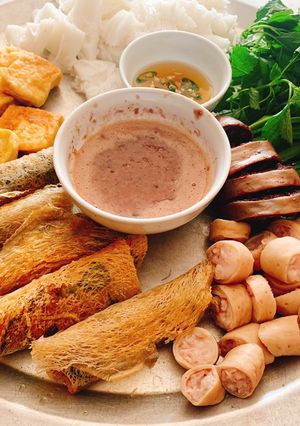 Hình của món Bún đậu mắm tôm.