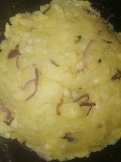 A picture of Green maize mukimo.