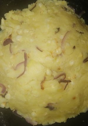 A picture of Green maize mukimo.