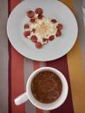 Desayuno fácil y energético (avena y hot dog)