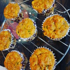 Eggless savoury muffins A picture of Eggless savoury muffins.