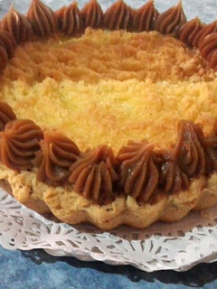 Una foto de Tarta de coco y dulce de leche