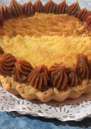 Una foto de Tarta de coco y dulce de leche