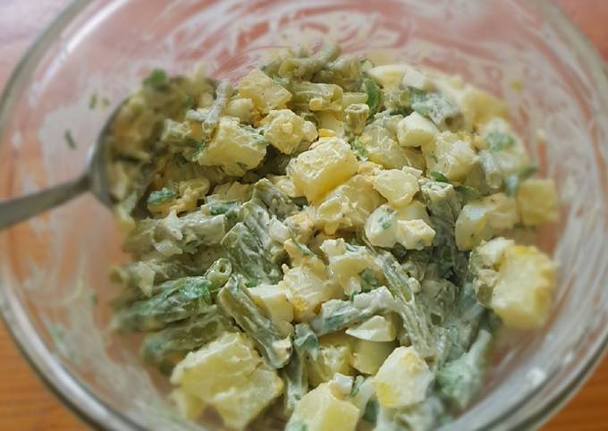 Ensalada de ejotes, papa y huevo saludable Receta de LuzMa SG- Cookpad