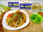 Gambar spageti mie basah
