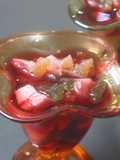 Watermelon and Donut Peach Cups with Sangria