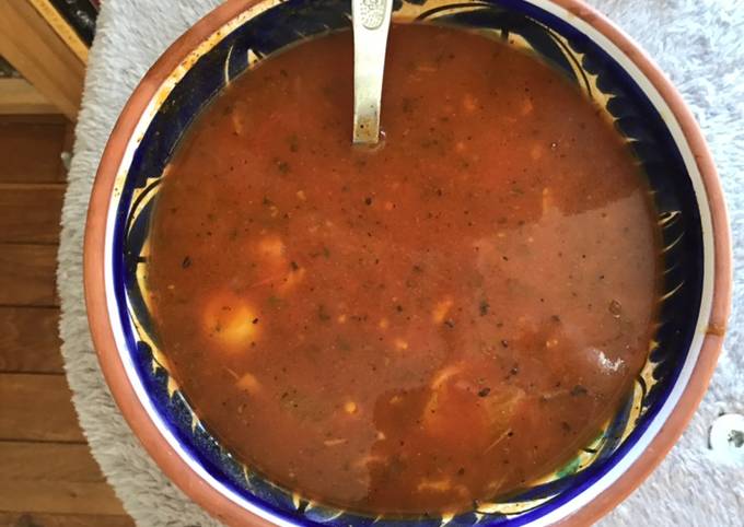 Soupe de courgettes tomates et fenouil à l origan