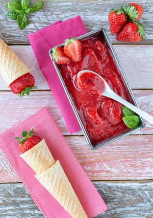 Foto di Sorbetto alle Fragole e Basilico