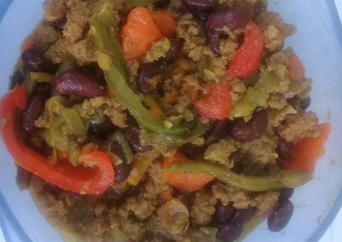 Mince with red kidney beans