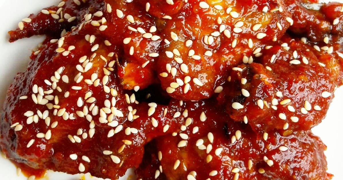 Resep Korean Spicy Chicken Wings oleh Lila Dalila - Cookpad