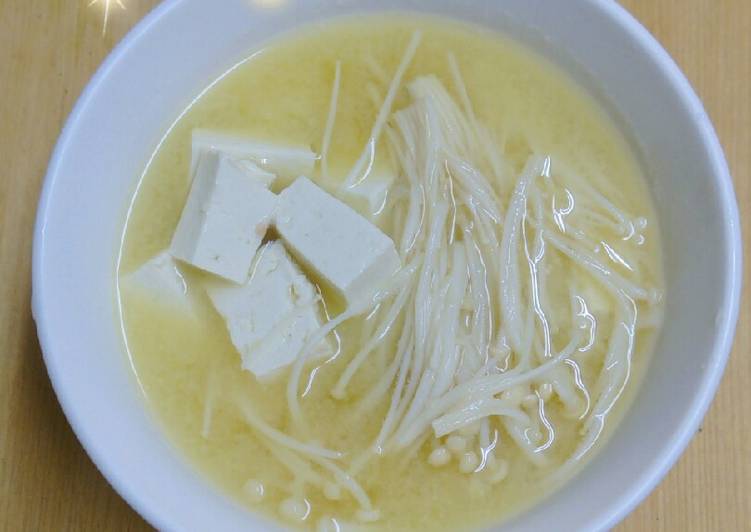 Cara Membuat Sup Miso Jamur Enoki Yang Lezat