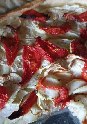 Une photo de Tarte Courgette, Tomates, Ricotta