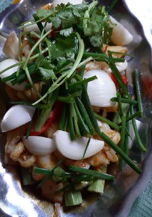 Hình của món Mực sa tế.