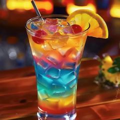Rainbow paradise cocktail A picture of Rainbow paradise cocktail.
