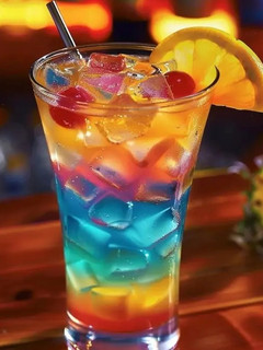 A picture of Rainbow paradise cocktail.