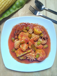 Foto resep Cumi Sotong Saus Padang