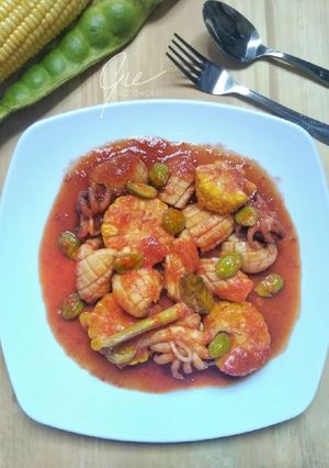 Foto resep Cumi Sotong Saus Padang