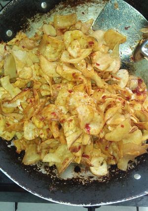 Foto resep Kripik singkong pedas manis