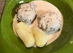 Une photo de Paupiettes de porc à la crème