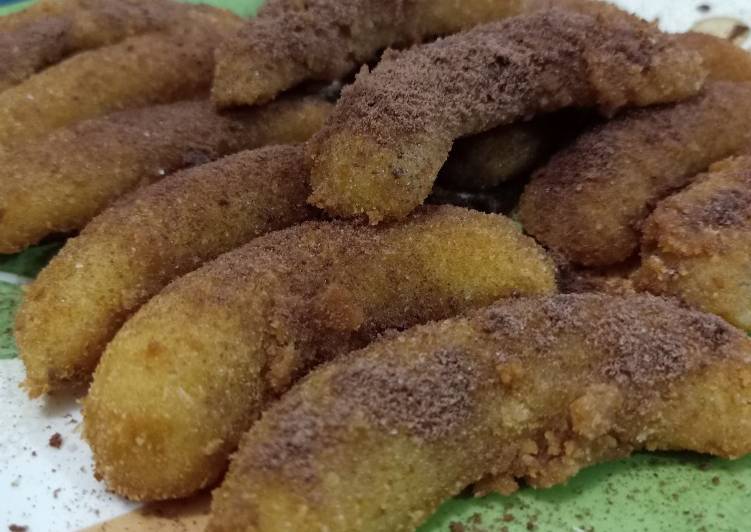 Pisang crispy tabur milo