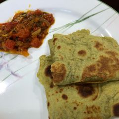 A picture of Whole wheat Avocado roti (tortilla).