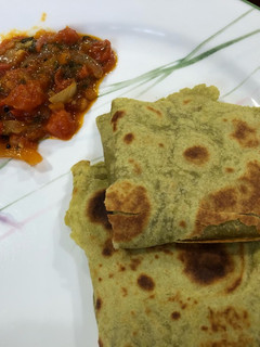 A picture of Whole wheat Avocado roti (tortilla).