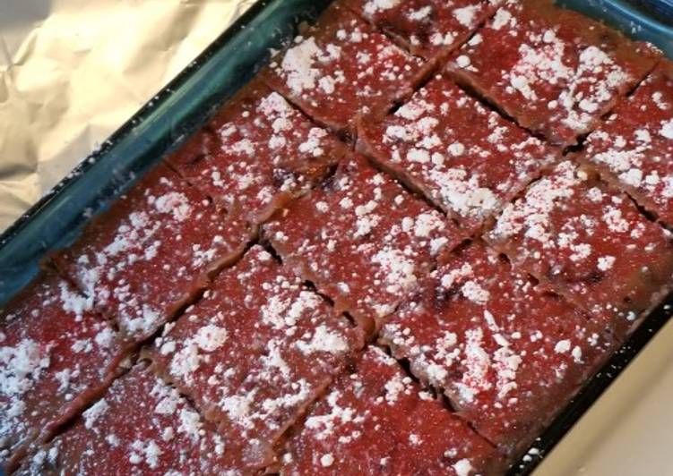 Cherry Rhubarb Cream Cheese Shortbread Dessert Bars