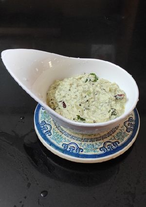 A picture of Cucumber pachadi.