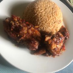 A picture of Jollof rice.