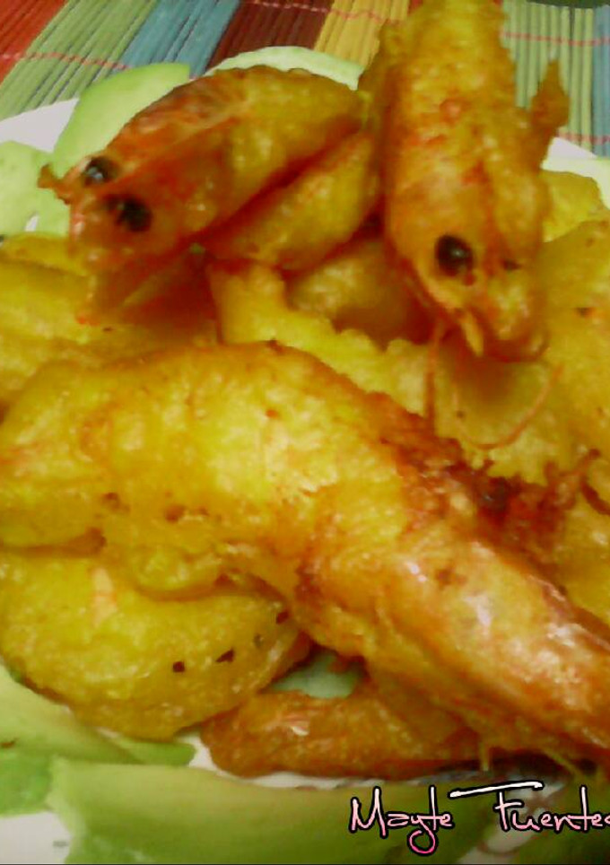 Una foto de Langostinos con gabardina
