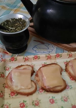 Una foto de Palmeritas con jamón y queso