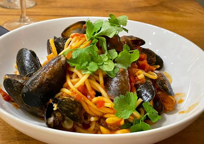 Resep Mussels pasta, Lezat