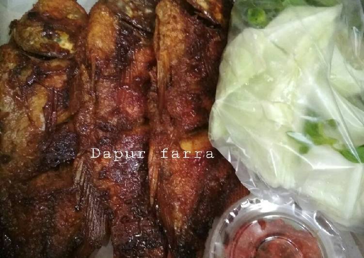 Ikan nila bakar bumbu bacem