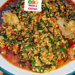Egusi soup A picture of Egusi soup.
