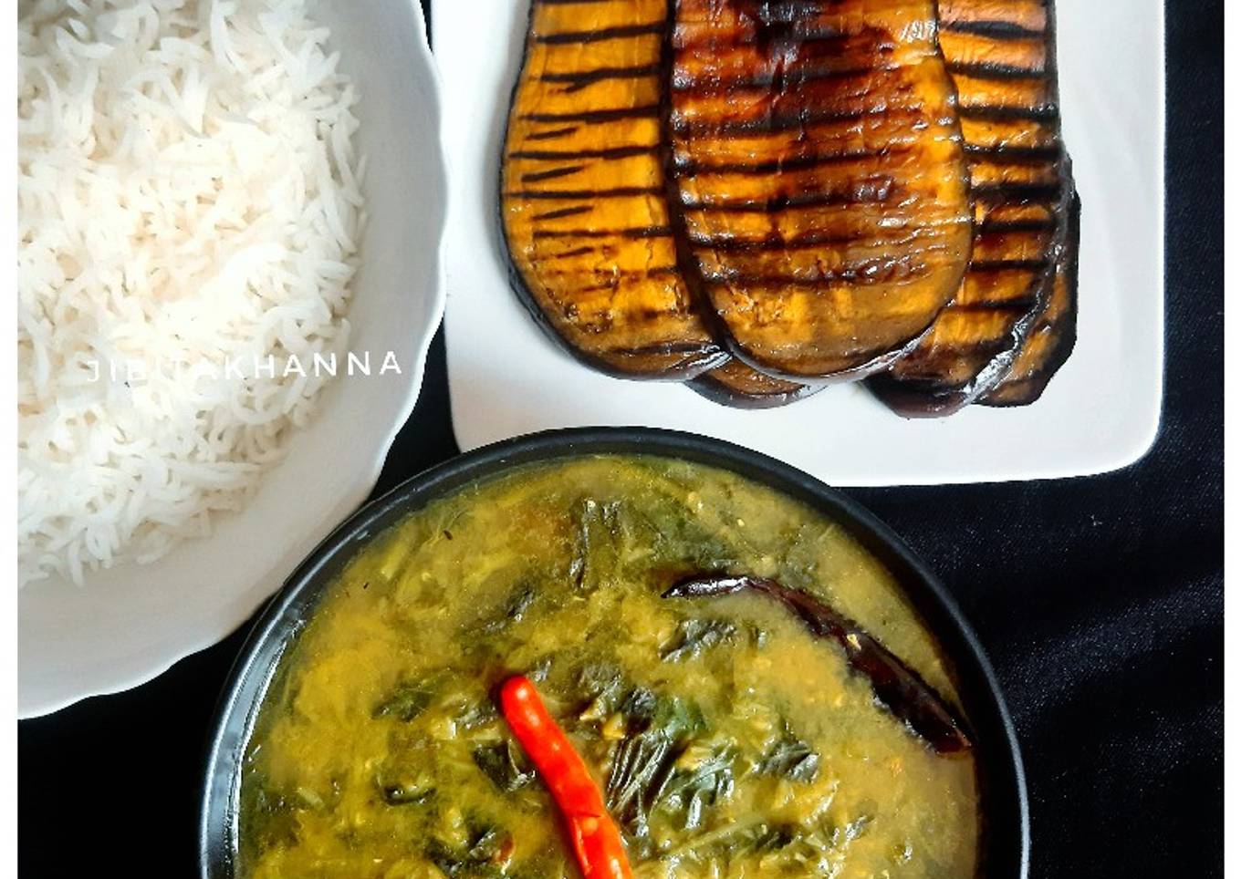 Healthy Paat Saag Musoor Dal (Jute Greens with Masoor Dal)