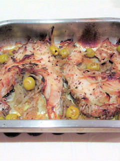 Una foto de Rodajas de salmonete encebolladas al horno